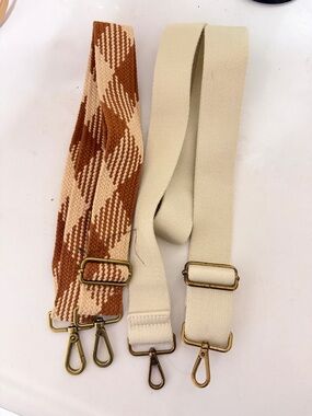 Madewell Beige and Brown Removable Crossbody Bag Straps